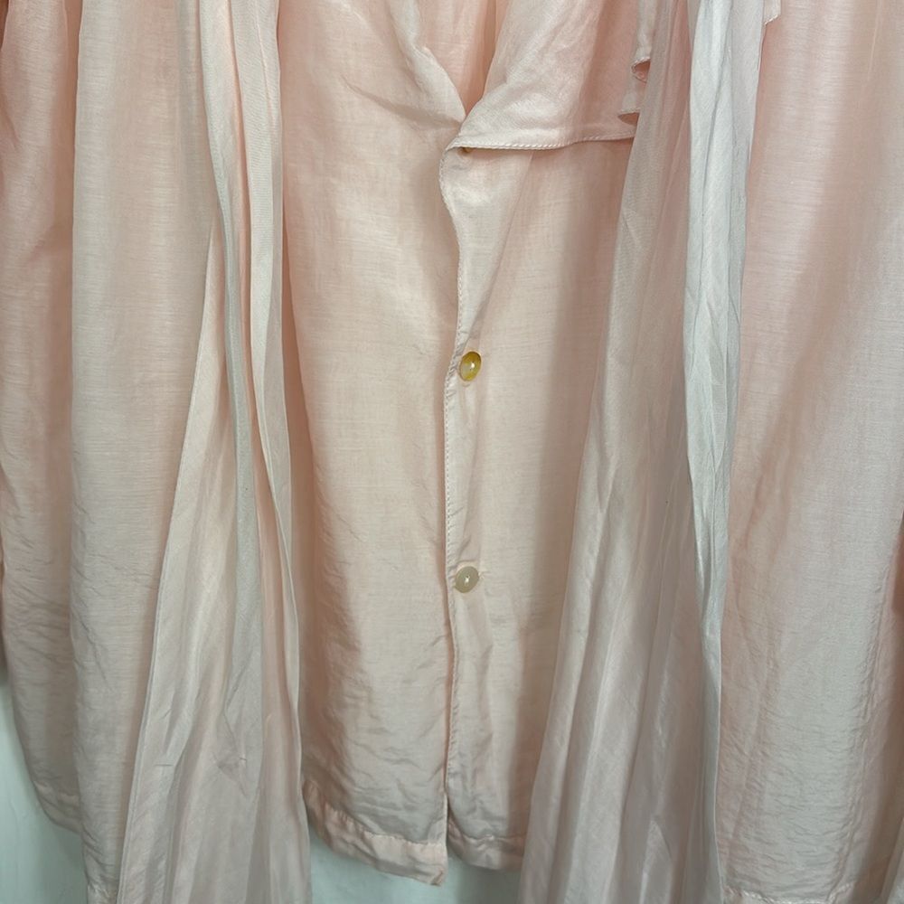 The Tailor & His Lover Bow Bow Shirt Oversized Fit In Pale Pink Size S - Picture 3 of 11
